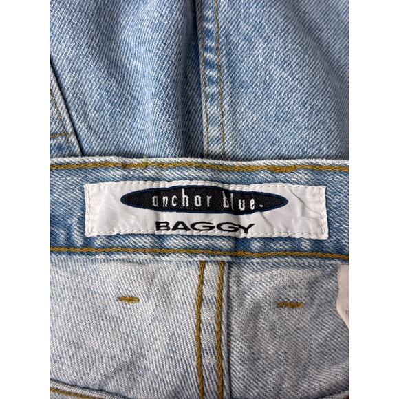 Vintage Anchor Blue Baggy Jeans 36 x 27 Mens Blue Denim Y2K - Picture 6 of 7